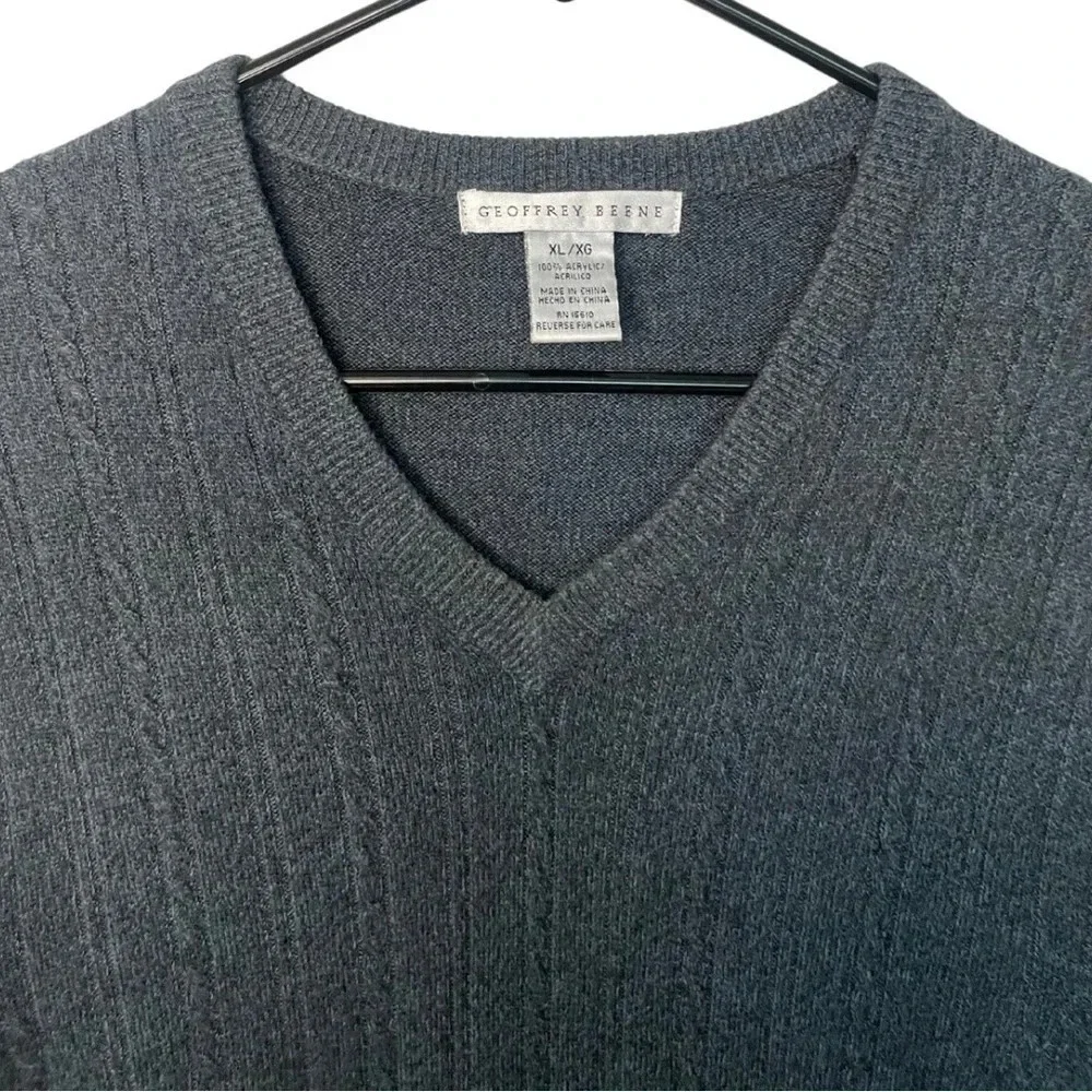 Geoffrey Beene Dark Gray Knit Vest - Men's Size Extra Large